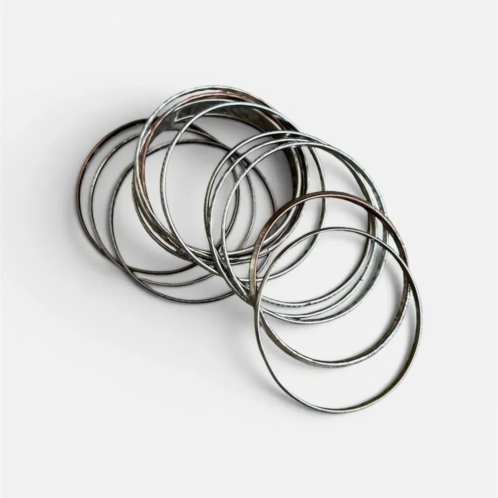 Vintage Silver Floral Bracelet Jewelry Western Small Cuff Bangle Lot